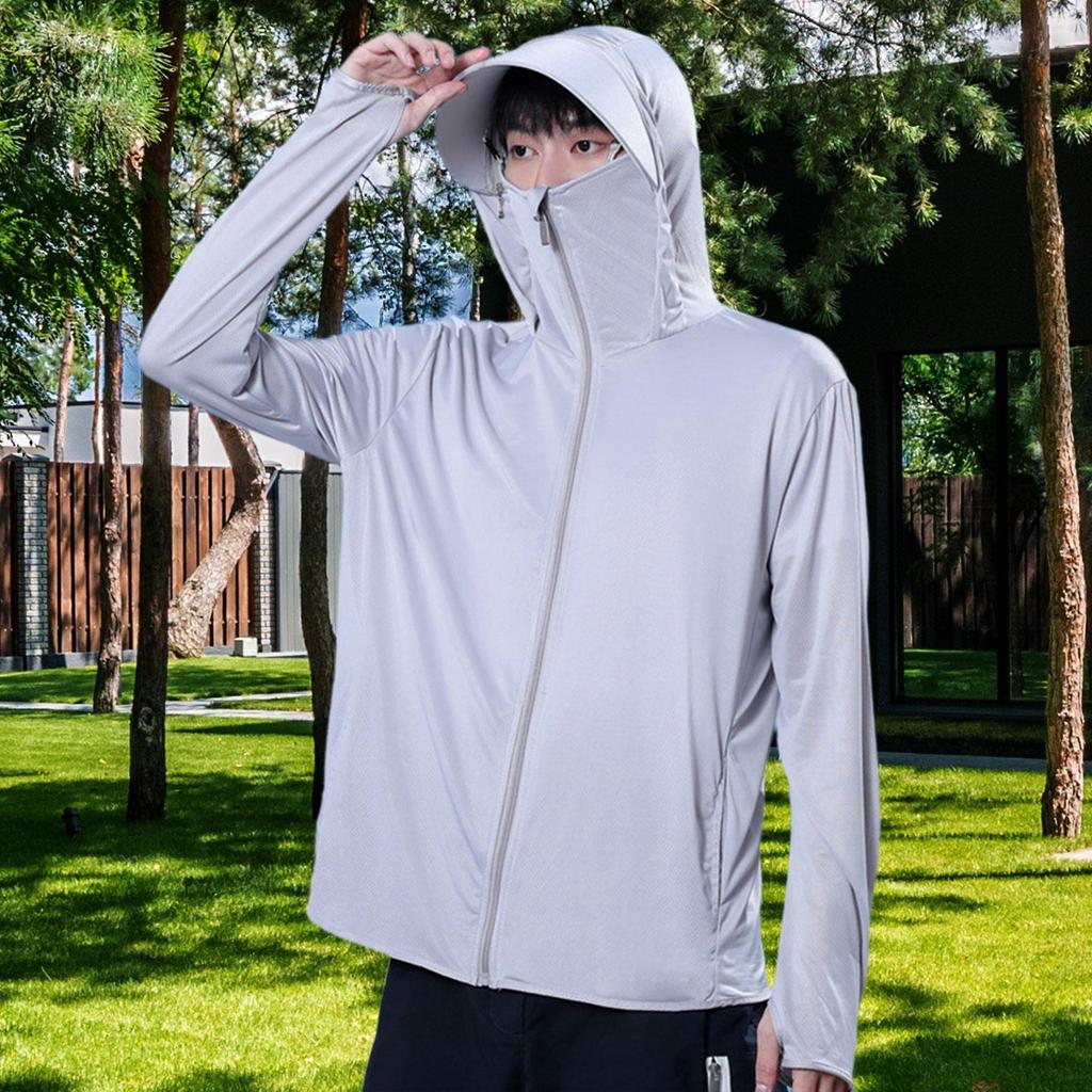 Мужская рубашка с капюшоном и защитой от солнца, охлаждающая мягкая со съемным козырьком, летняя толстовка с капюшоном для рока