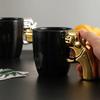 350ml Novelty Mug Revolver Handle Mug Coffee Cup Ceramic Personalized Decorations for Coffee Tea Milk 3D Mold Non-slip Glaze Cup