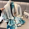 Women Scarf Silk Scarves Spring And Summer Fashion Printing Shawl Temperament Long Wrap Thin For Travel Warm Neck Sun Protection