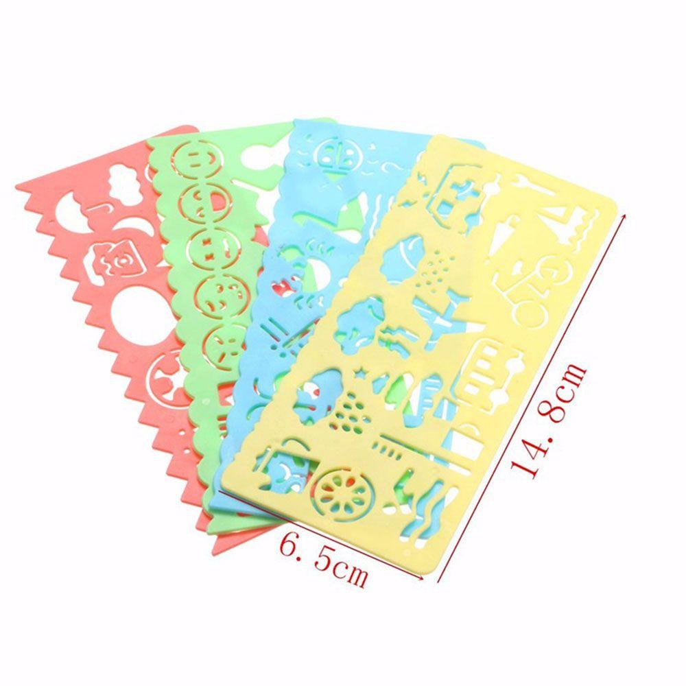 Доска для рисования Мультяшный Спирограф Школьные принадлежности для рисования Пластиковые линейки для рисования Шаблон для рисования