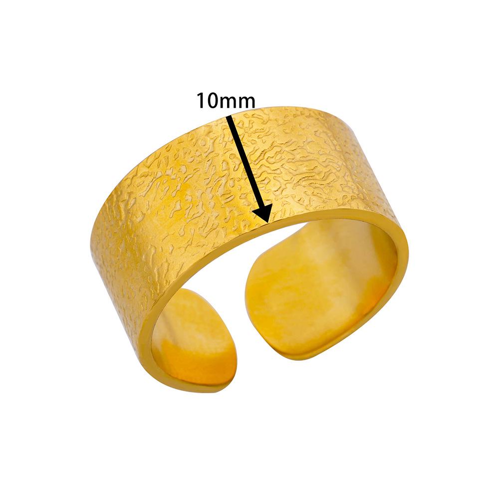 Stainless Steel Heart Geometric Hydraulic Ring for Women