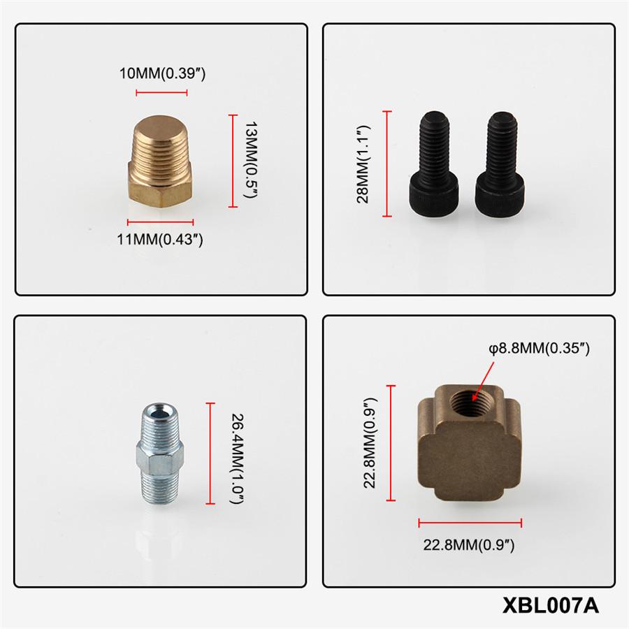 Turbo Oil Inlet Feed Line Adapter Kit For T3 Turbo Turbocharger Stainless Steel