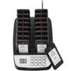 Restaurant Pager System, Wireless 500m Long Range Lineup Waiting Queue Signal, Guest Customer Calling Beepers with Vibration & Flashing, 16 Buzzers