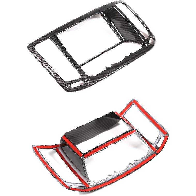 Car Center Console Air Outlet Navigation Panel Trim Cover Compatible with Infiniti G37 2007-2013, Dashboard Multimedia Navigation GPS Panel Trim