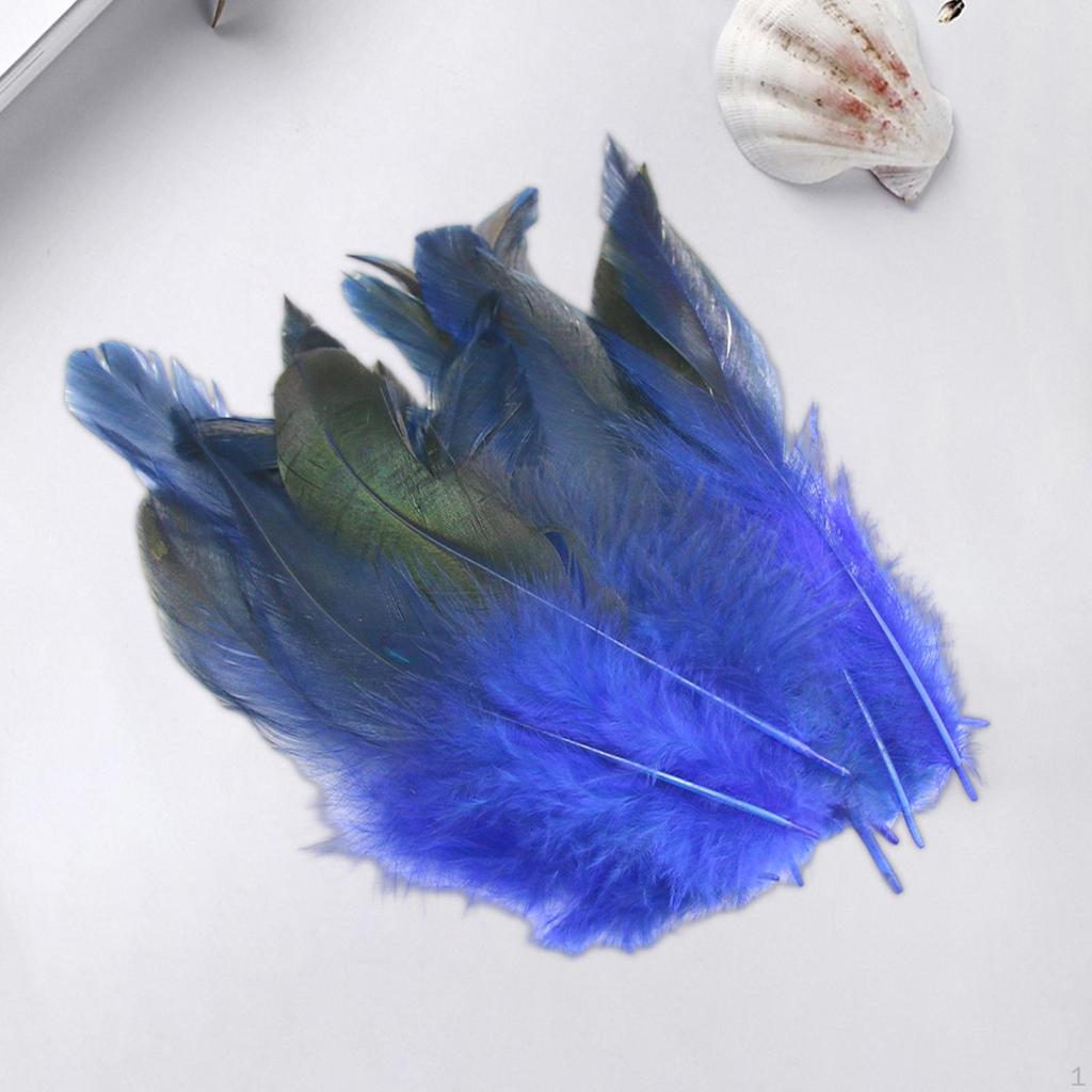 50 Pieces Feathers for Crafts Chicken Feather Decorations Handicraft Accessories Wedding Hats