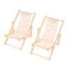 Dollhouse Foldable Deck Chair Dollhouse Lounge Deck Chair Mini Furniture Decor
