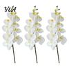 Long Lasting Fake Flowers for Interior Design Artificial Phalaenopsis Silk Orchid Flower Home Decor, Realistic Velvet Plant Reusable Faux Floral