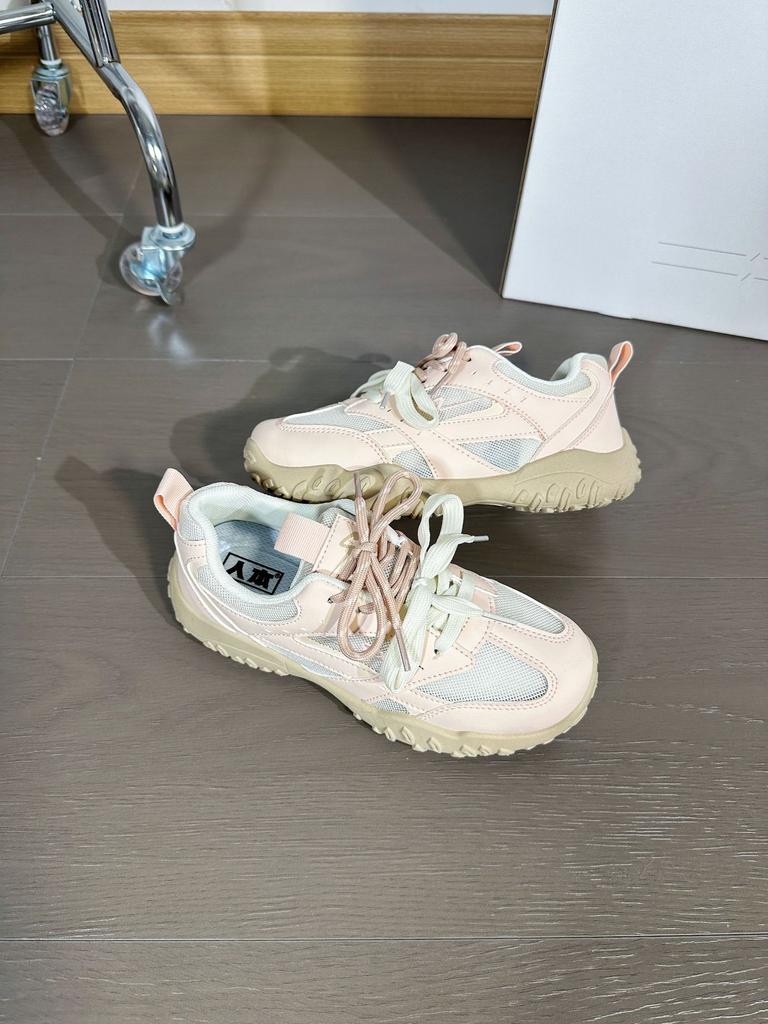 Кожаные папины кроссовки женские с внутренней высотой, классические, с двойным ремешком, спортивные, для отдыха, дышащая сетка, обувь для тренировок добродетели