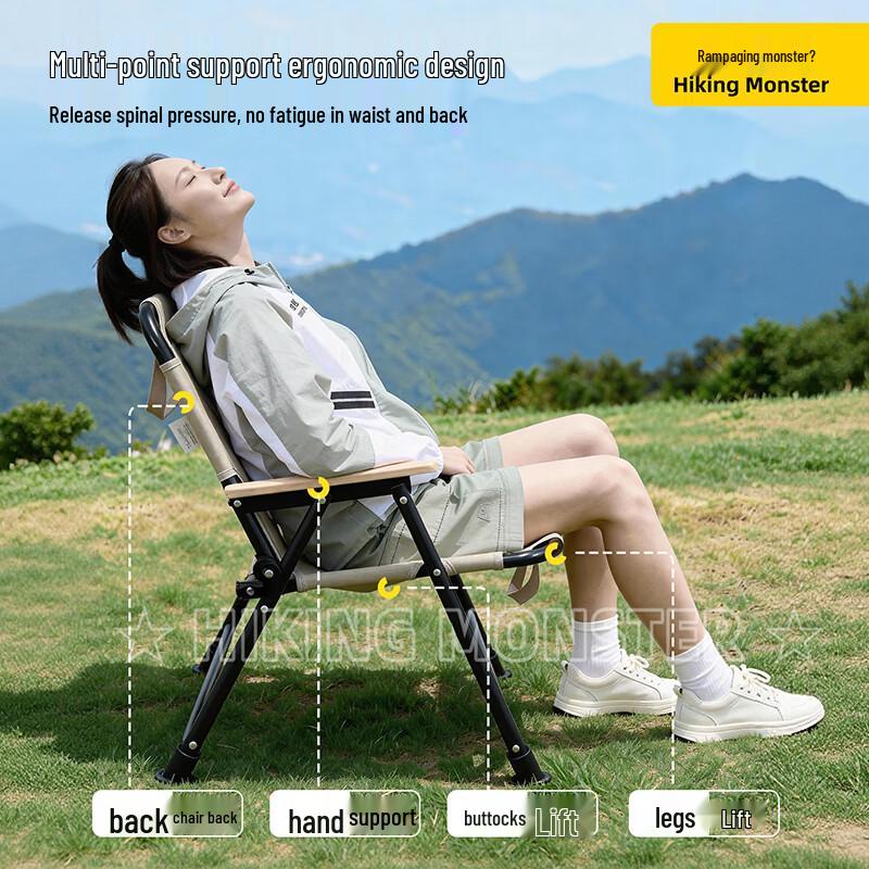 Padded Outdoor Folding Kermit Camping Chair