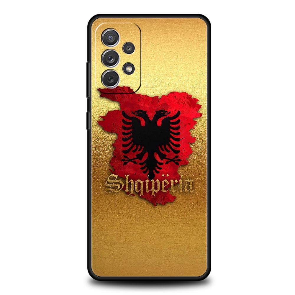 Чехол для телефона Samsung Galaxy A15 A13 A51 A71 A41 A31 A21S A03S A05 A12 A32 A52 A23 A25 A33 A53 A73 5G Обложка Флаг Албании