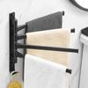 Punch-Free Foldable Bathroom Towel Rack with Multi-Pole Rotation