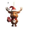 Мультяшный олень рождественский кулон подвесное украшение с шнурком легко повесить очаровательное рождество
