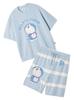 Doraemon Jacquard Pullover Shorts Size M Men's & Set, PMNT254007, Blue,