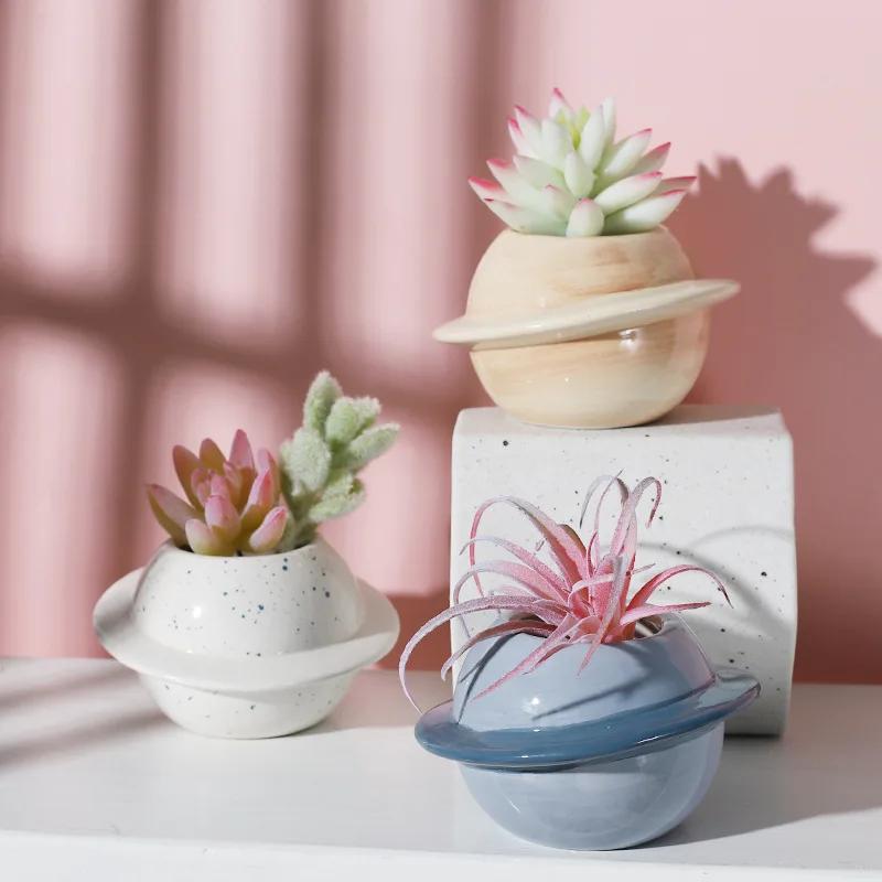 Plant Pot Planet Ceramic Flower Pot Groot Vase Cachepot for Flowers  Home Decorations Balcony Orchard and Garden Desktop Decor