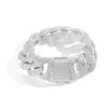 BES Luxury Fashion Hip Hop Jewelry 22mm Wide Heavy Bubble Cuban Bracelet Bling CZ Iced Out Miami Cuban Link Chain Bracelet Men