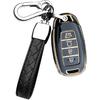 Чехол HIBEYO для брелока автомобиля 2018 2019 2020 2021 2022 Hyundai Santa Fe Venue Kona Veloster Palisade Elantra GT Аксессуары с брелоками Чехол-оболочка для ключей