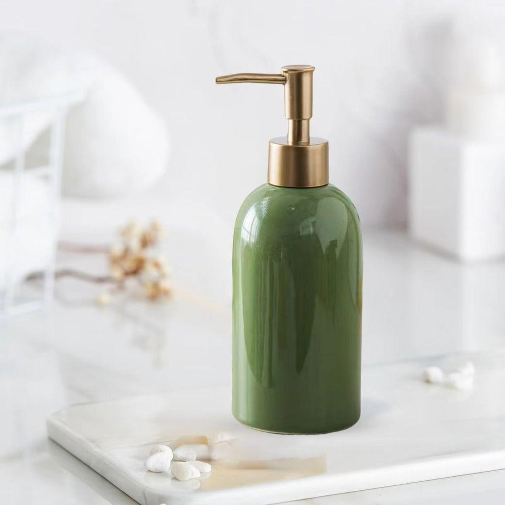 Press Type Ceramic Soap Dispenser Empty Hand Sanitizers Container Modern Liquid Pump Bottle  Sink