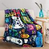 Gaming Device Illustration Collection Blanket Suitable for Home Bedroom Sofa Travel Camping Blanket Various Sizes for Gifts