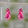 Акриловые серьги-подвески с розовой лентой для осведомленности о раке молочной железы, вдохновляющие акриловые серьги для женщин, украшения «Надежда Вера» в подарок