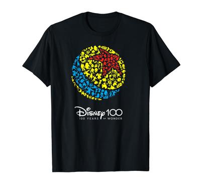 Disney 100 Pixar Персонажи из мультфильма «Вверх» Футболка к 100-летию D100