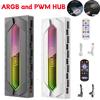 ARGB and PWM HUB Fan Hub Splitter with Remote SATA Power Supply Cable ARGB Splitter PWM & ARGB Hub Splitter for PC RGB Case Fans