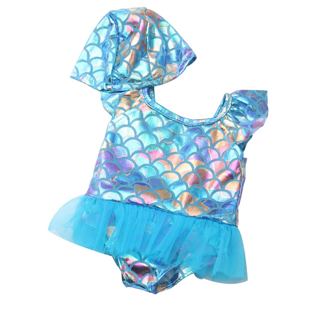 Одежда купальник и панамка для кукол размером 43 см