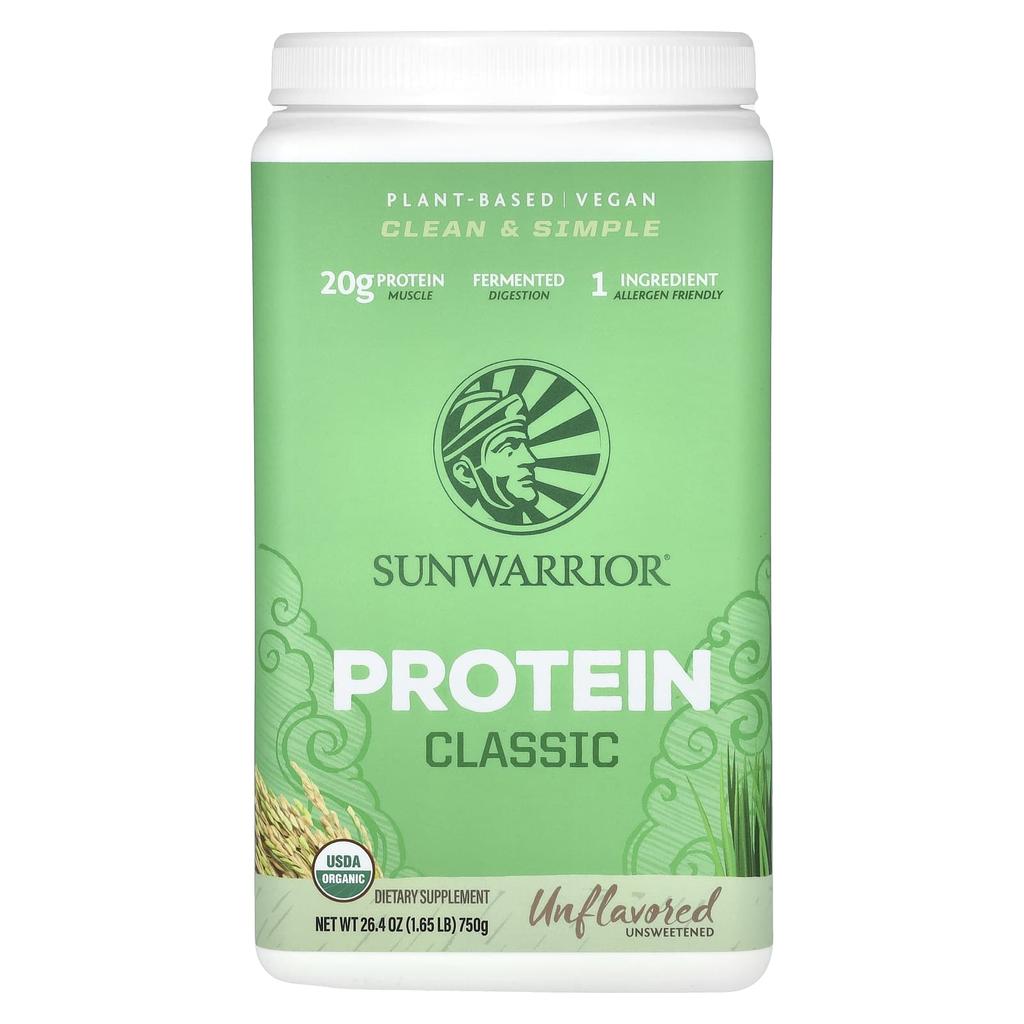 Sunwarrior Classic Protein, Unflavored, 1.65 Lb (750 G)