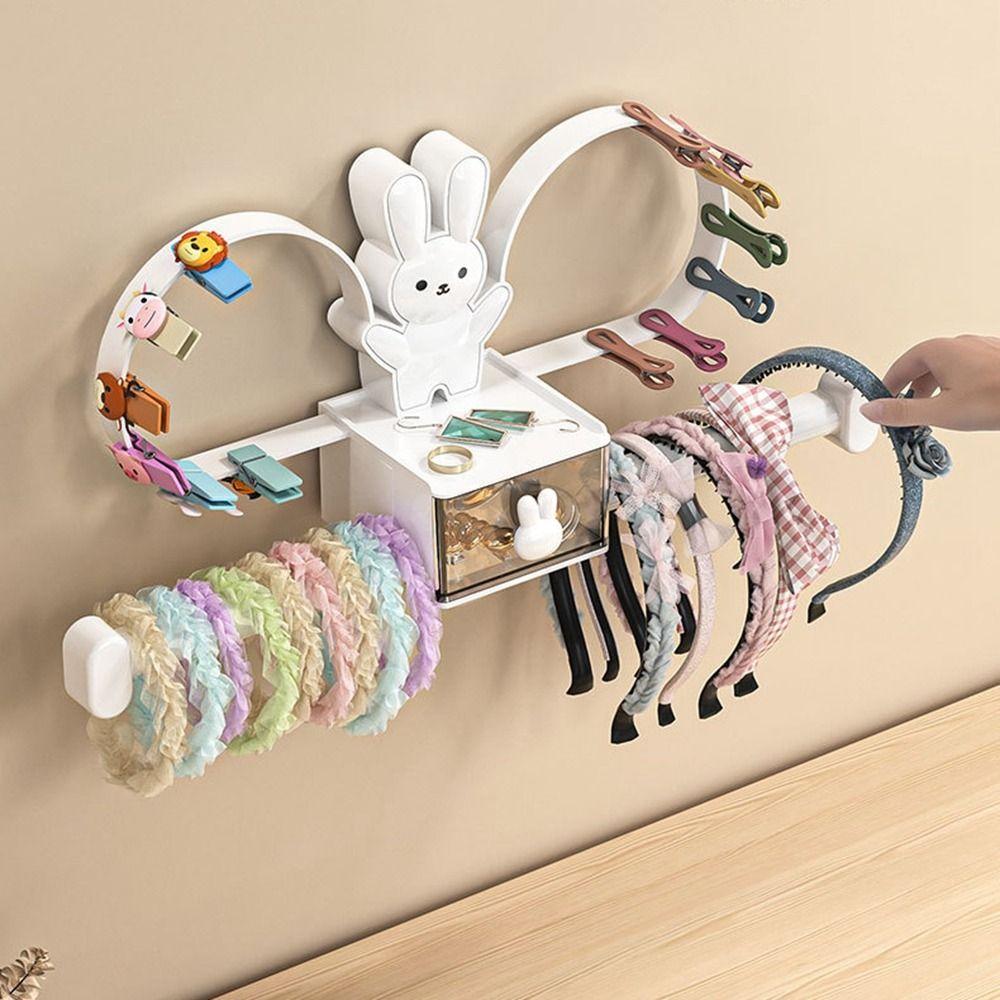 Hairpin Hairband Storage Rack Punch-free Hair Clip Organizer Rack HairHoop Display Holder Bathroom