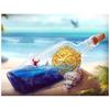 5D Алмазная картина Круг Морской пейзаж Бутылка Алмазная вышивка Крестом