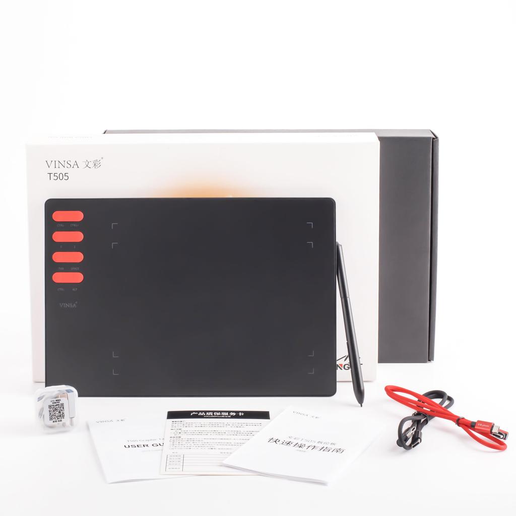 Vinsa T505 Graphic Tablet Phone Pc Support 233Pps Wireless Stylus Online Tutoring Artist Pen Tablet
