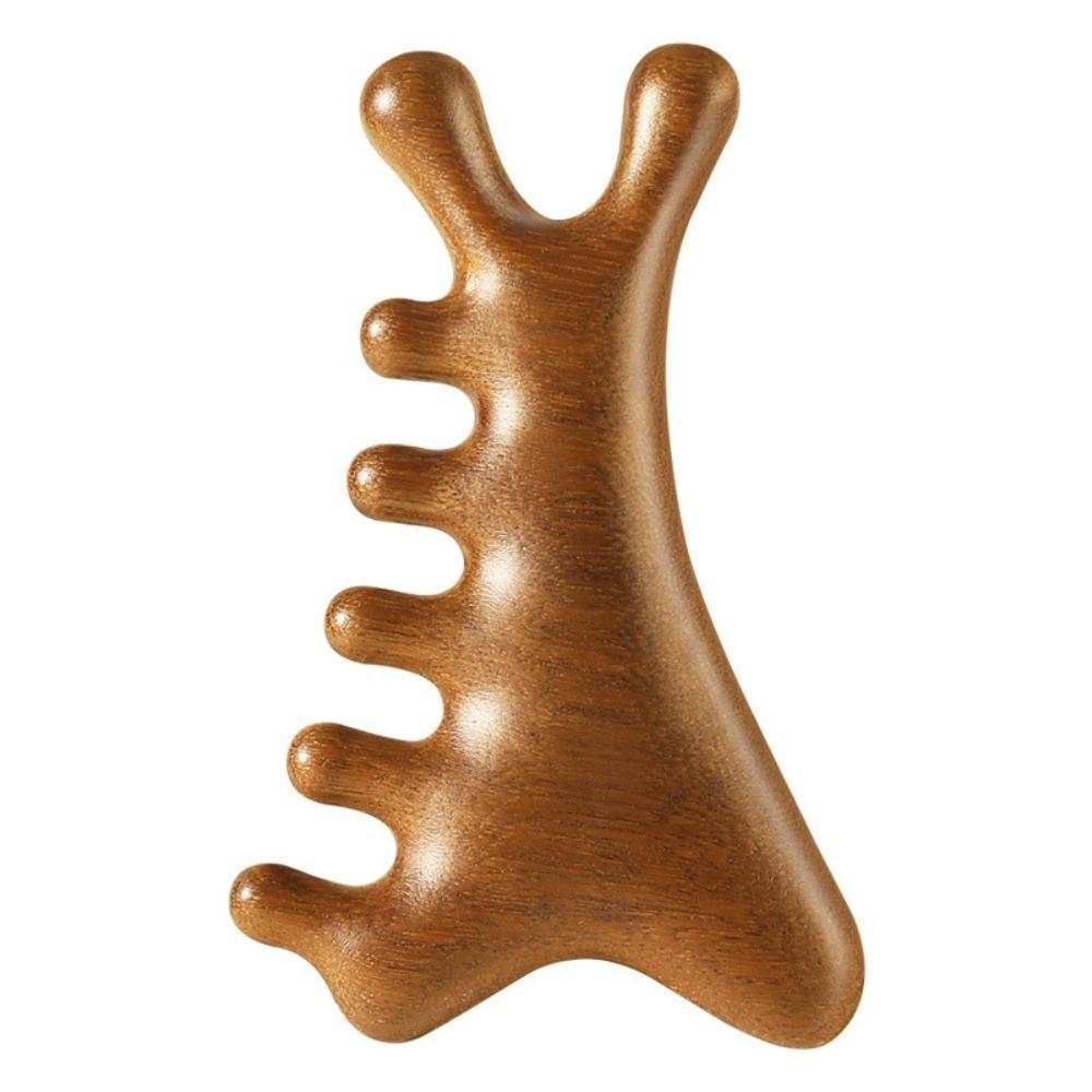 Подвесная массажная расческа для головы, многофункциональная массажная расческа для деревянной терапии, массаж тела