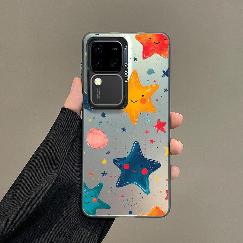 Для Samsung Galaxy S24 S23 Ultra Plus FE S25 S22 Ultra Plus S21 FE Лазерный Чехол для Телефона Пятиконечная Звезда Печатные Ударопрочные Чехлы
