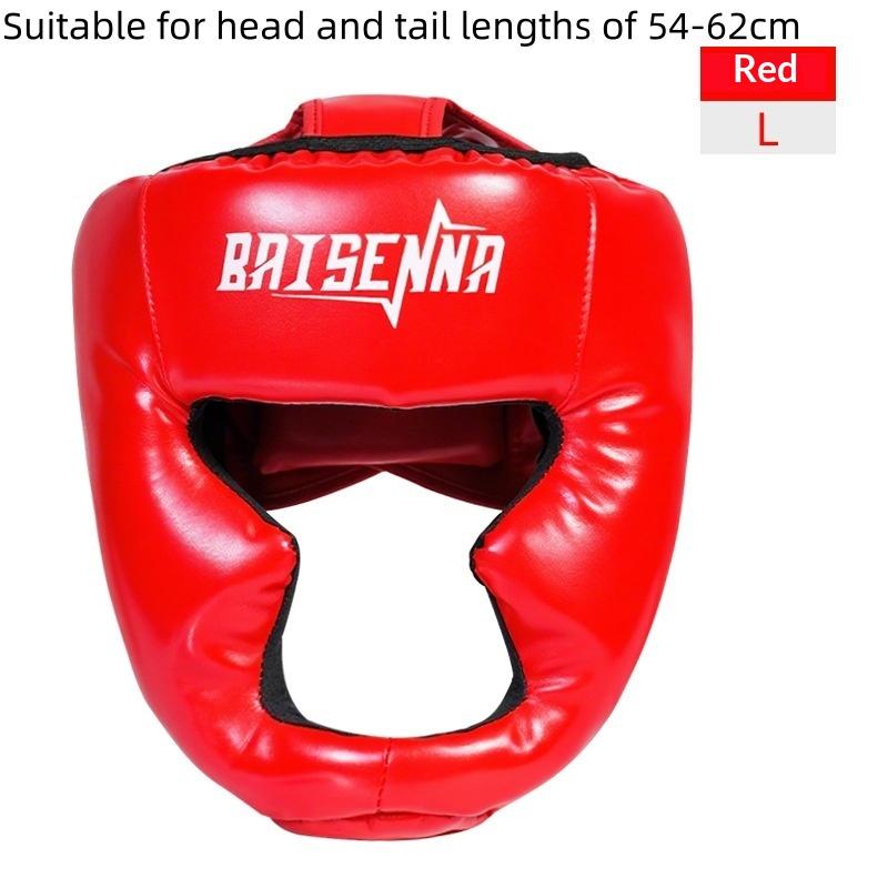 Boxing Helmet Leather Karate Muay Thai Sanda Training Adults Kids Head Guard Taekwondo Helmets Full-Covered Thickened Men Women