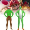 Colorful Long Sleeve Super Mario Jumpsuit 3d Printed Cosplay Outfit For Halloween Fun