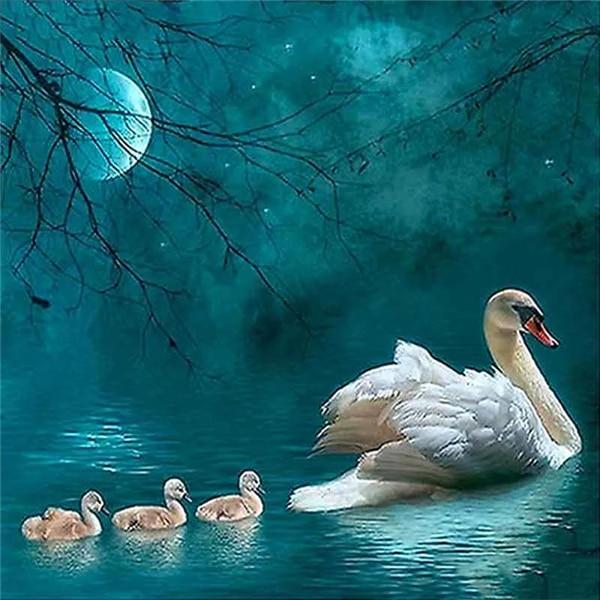 5d алмазная живопись водопад мозаика природа DIY алмазная вышивка лебедь стразы картины домашний декор ремесленный комплект