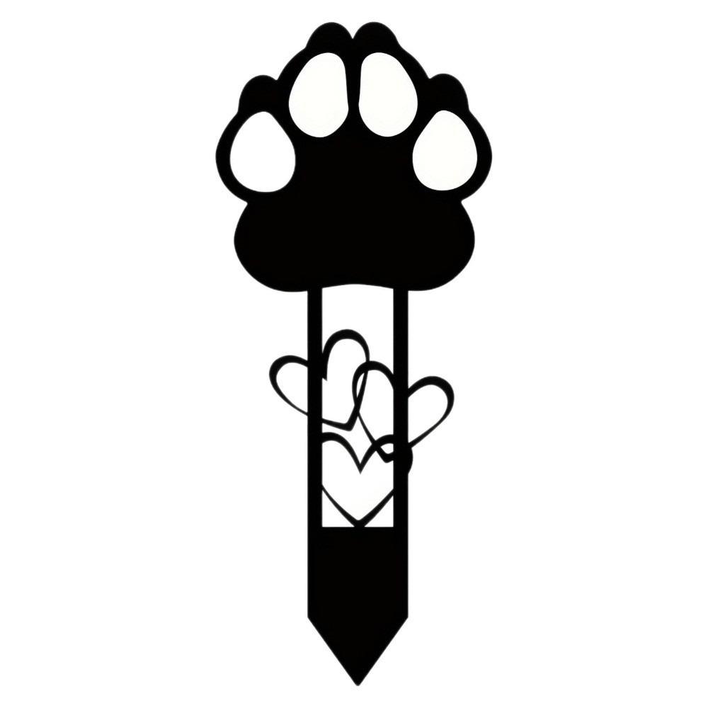 Sturdy Carbon Steel Pet Dog Grave Marker Silhouette Design Durable Waterproof Pet Memorial Stone Plaque Premium Quality