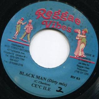 7-дюймовая пластинка CE'CILE - Black Man NONE Reggae Vibes 2003 Ямайка Регги, Ска и Даб Б/У