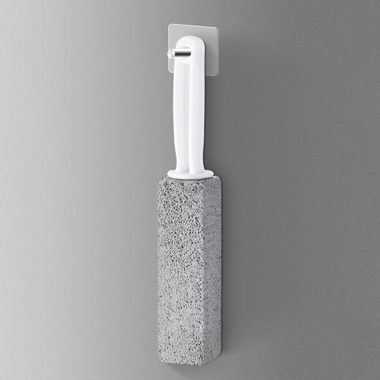 Пемза для чистки унитаза с эргономичной ручкой, натуральный абразив, средство от известкового налета, удалитель пятен с унитаза, чистящая щетка