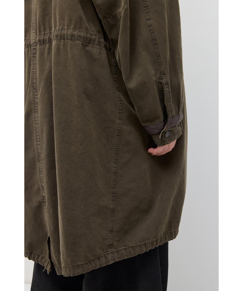 HATCHINGROOM Mods Parka Over Dyed Mud Khaki