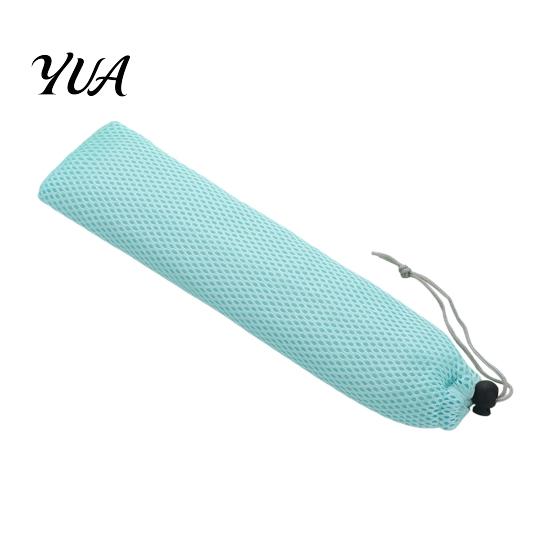 Quick Dry Tableware Storage Mesh Cutlery Drawstring Bag for Straws And Chopsticks, Portable Breathable Polyester Reusable Straw Carrying Case Utensil