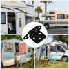 5pcs self-closing Spring Hinges For RV Cabinets semi-concealed Cover Plate Auto Close Hinge For RV Cabinets Camper Doors Closer