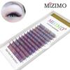 Color Grafting False Eyelashes 0.07 8-15mm Yellow, Blue, Bicolor, Bright Personality and a Few Hairs Extension Tool