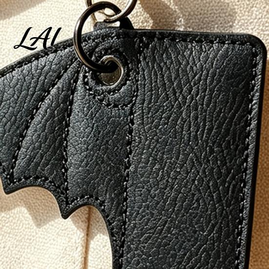 Igniter Cover Pendant Gothic Bat Case Keychain Punk Faux Leather Holder Portable Sleeve Pouch for Backpack Halloween Keychain