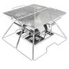 CARBABY BBQ Stove, Fire Pit, Outdoor Stove, Folding, 2-in-1 BBQ Stove, Serves 2-4 People, Includes Ash Drain and Storage Bag