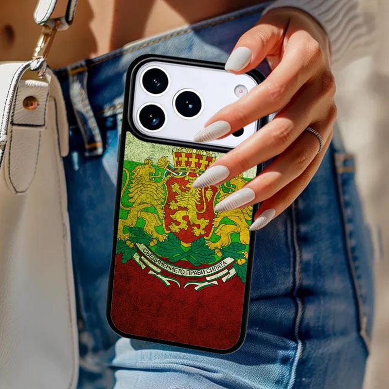 Чехол для телефона с картой и флагом Болгарии для iPhone 17 Air 14 15 13 12 Max Чехол для Apple 14 15 16 16e 11 Pro Max Plus Coque