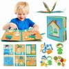 Opard To Carry Play Quiet Book Baby Toy Cloth Picture Book 0 1 2 3 4 5 6 Years 6 Months Montessori Busy Board Educational Toy 3 Scenes Bedroom Kitchen