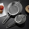 Фильтр для масла из нержавеющей стали с мелкой сеткой, дуршлаг для муки, сито для чая, кухонное сито, фильтрующий инструмент, набор металлических сит с длинной ручкой