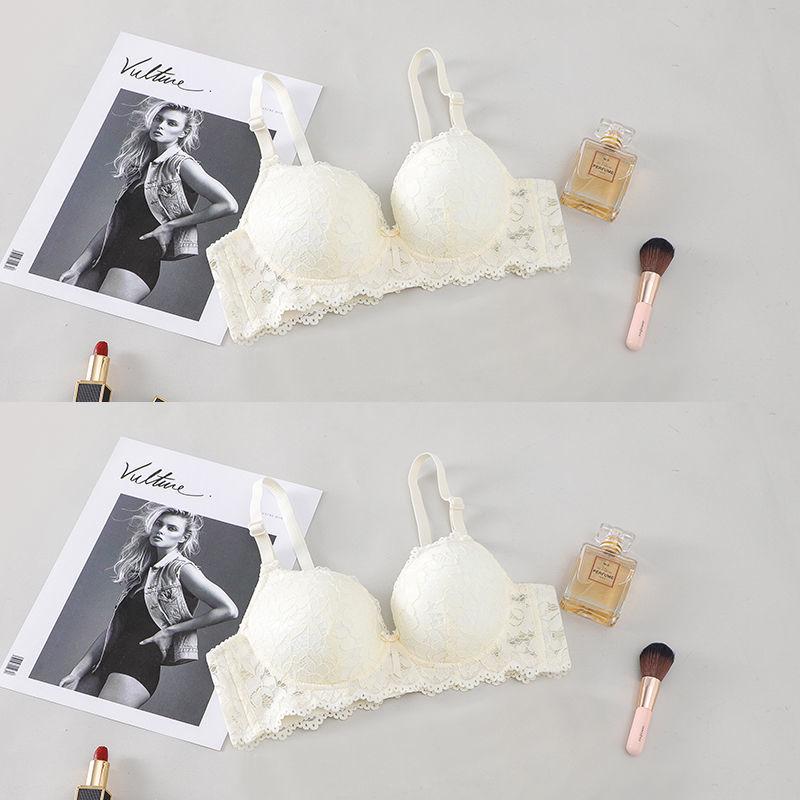 Комплект кружевного бюстгальтера пуш-ап для молодой девушки - Без косточек + Цельный вариант