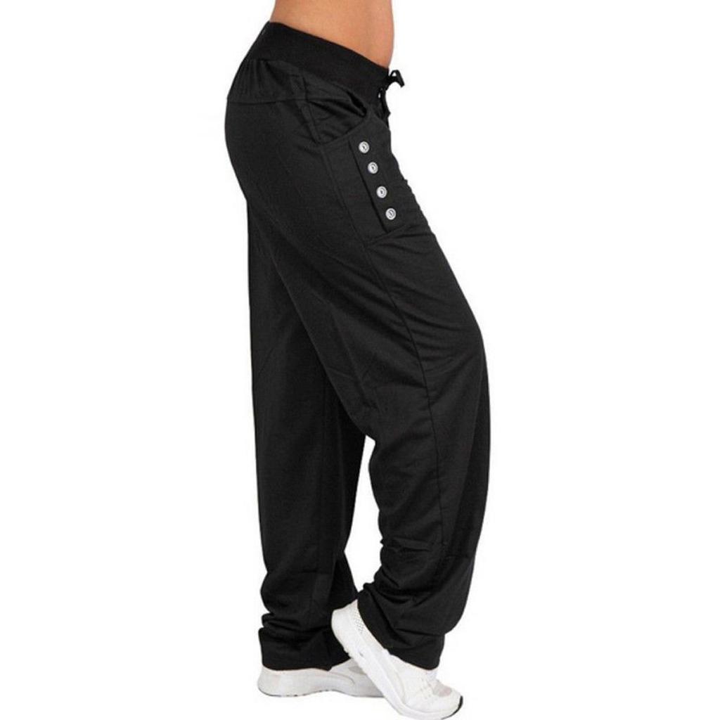 Женские однотонные свободные повседневные спортивные брюки на шнурке для бега и отдыха