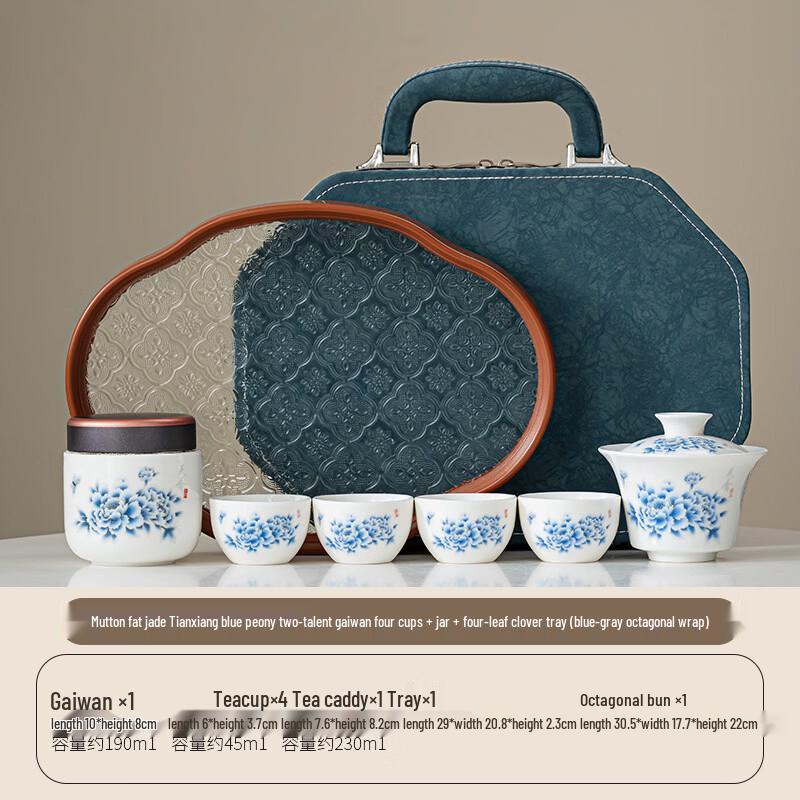 Yipan High-grade White Porcelain Retro Tea Set
